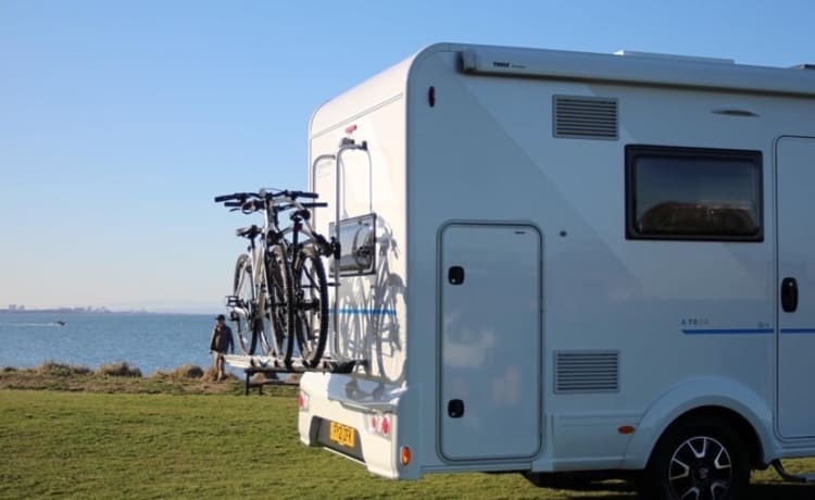 Saltire sunsets Motorhome hire  – 6 berth Fiat alcove from 2021