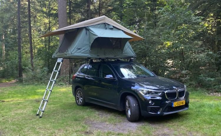 Daktent huren – Tente de toit Thule avec BMW X1