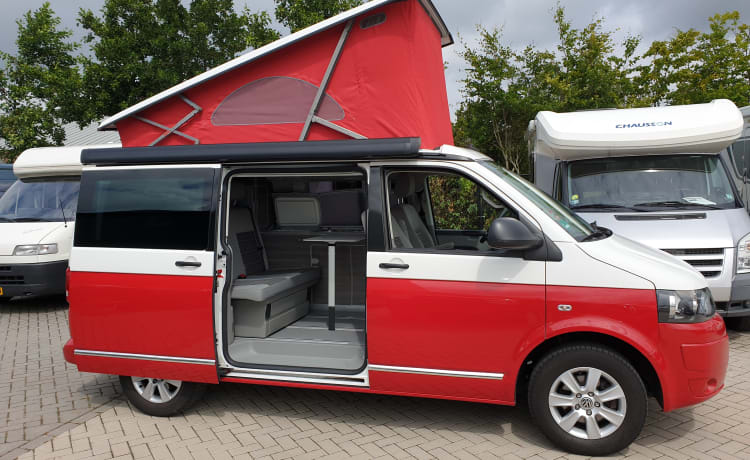 VW T5 California, 4 seats and 4 sleeping places. Beautiful camper!