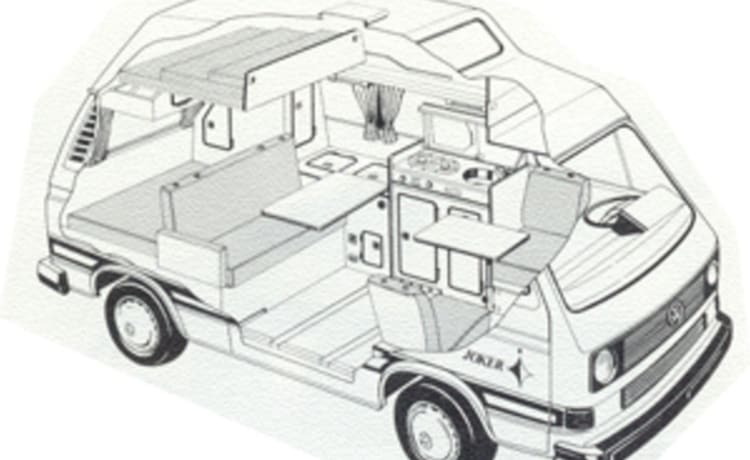 Mooie complete VW T3 Westfalia club joker te huur 