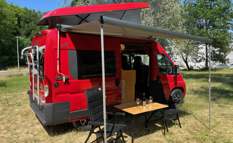 Nice bus camper, with lifting roof.