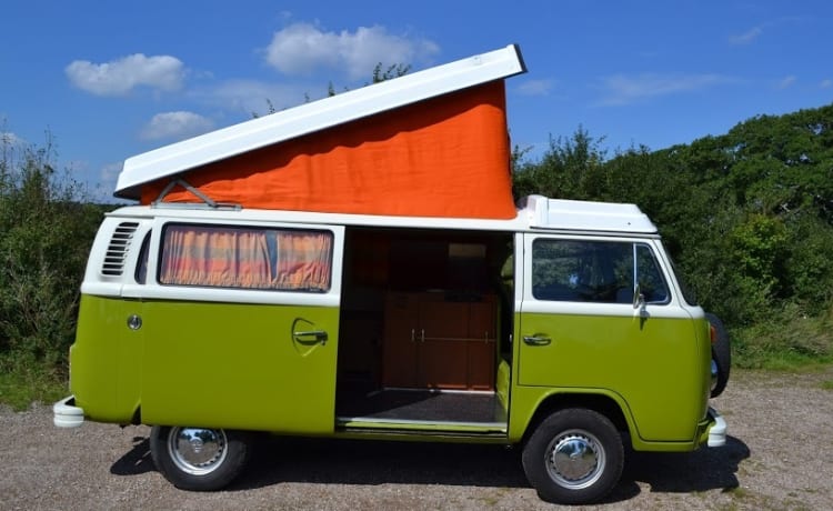 Retro VW T2B Camper droombus - technisch top! 