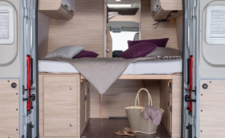 Globus – Well-equipped, cozy bus camper with a unique view