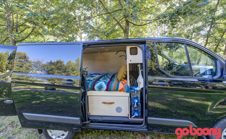 Ford Campervan mit großem Bett und ausziehbarer Küche