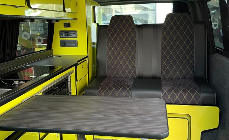 Fergus – 2021 Volkswagen Campervan T6 für 4