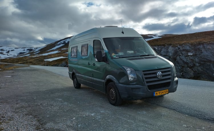 On an adventure with our spacious 2-6p camper van (converted VW Crafter)