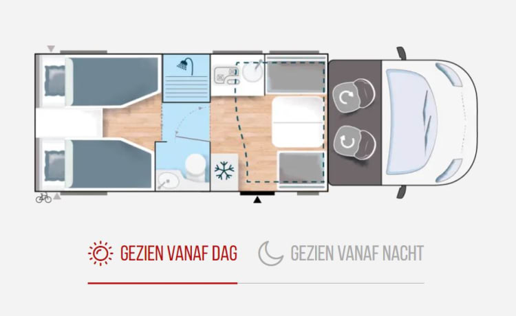 Spacious 3 pers. Challenger 337 automatic 