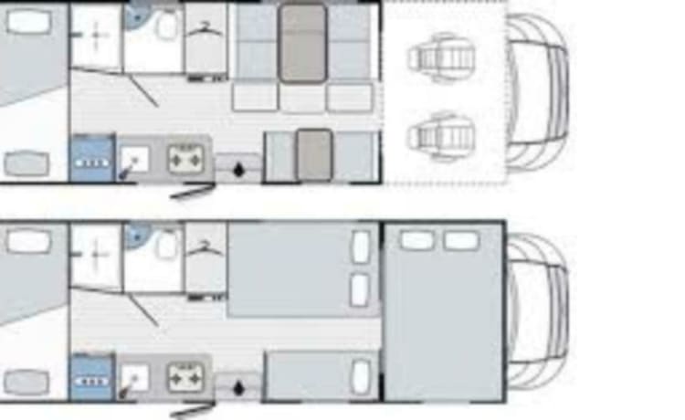 Ruime Mobilhome voor 6 personen