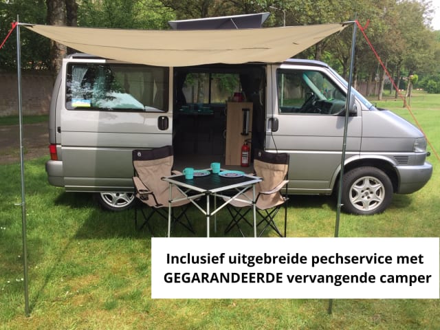 Mandala - Multivan VW T4 confortable et robuste avec toit relevable