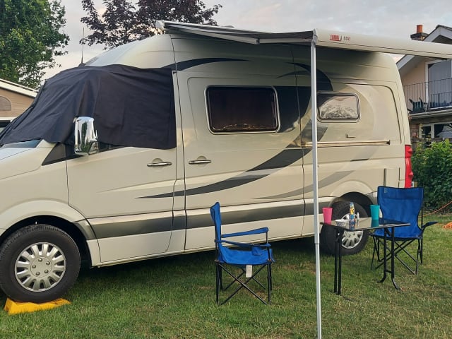 Gypsy – VW Crafter 2 couchages. Idéalement situé pour le sud-ouest de l'Angleterre