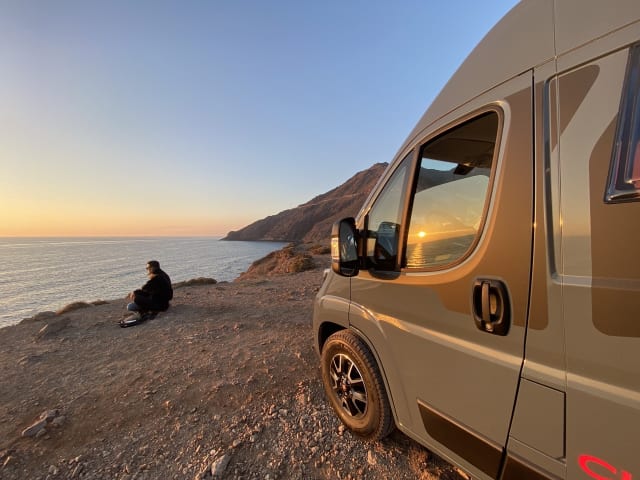 VW Caddy California, economic camper van rental in Malaga, Spain.