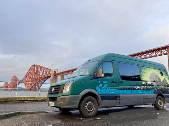 The Big Green Van – Tour the NC500 in luxury - large 3 berth off-grid camper insurance included