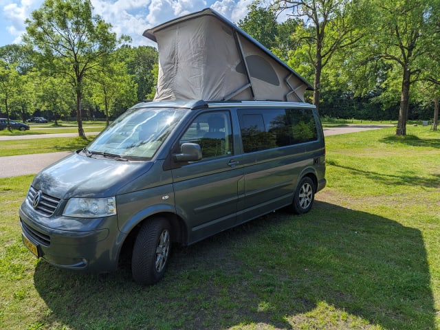 Arvie – VW California compacte Buscamper | 4p | popup-dak + evt bijzettent