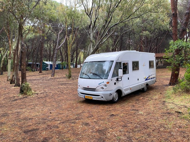 Onze ruime en lichte 4 p Bürstner integraal camper