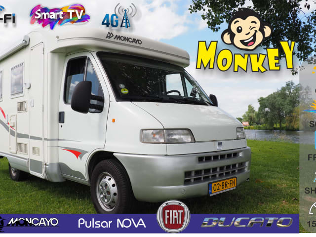 Monky – Fiat Moncayo semiintegrata dal 2002 comprensiva di TV e internet 4G