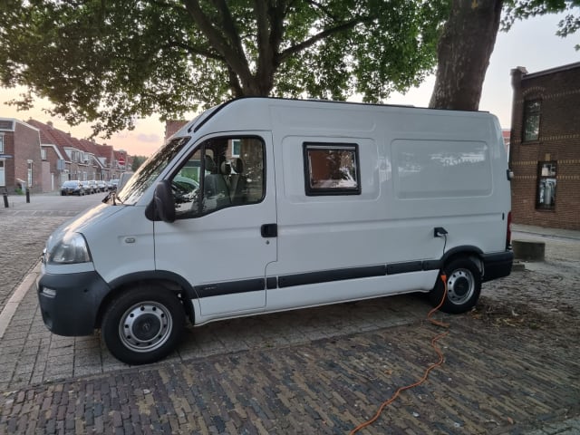 Off-grid self-built camper van