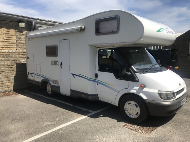 4 berth Chausson, main bed over cab