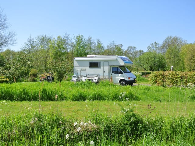 Our faithful Ford Rimor family camper for rent