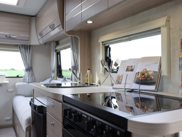 Saltburn motorhome hire  – 6 berth Fiat bus from 2021