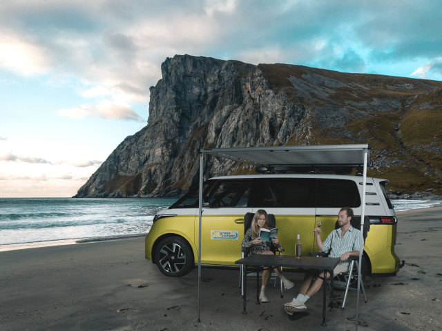 E-Camper – 4p VW ID.Buzz (Lime/Blanc, 2023) Électrique