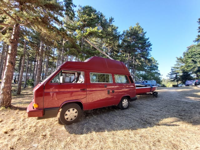 Dolly – VW T3 Westfalia Hightop 4-persoons slaapplaats met tal van extra's