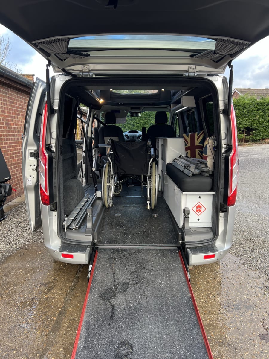 Maggie Wheelchair access camper van with pop up roof from £79.00 p.d