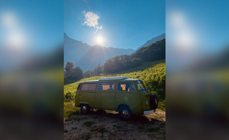 The Hulk – Prachtige Klassieke VW T2 Camper Te Huur! 