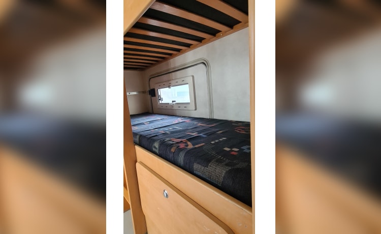 Grote Beer – 7p Chausson alkoofcamper uit 2002