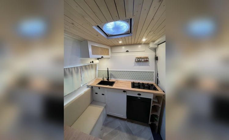 Authentic and trendy off-grid camper van 