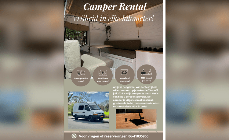 Benny – Avontuurlijk offgrid Renault master voor 3 personen