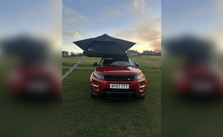 Dora the explorer  – Land Rover Evoque 2 places avec tentebox