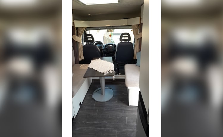 Zeer ruime nette camper – 4p Fiat semi-integrated from 2004