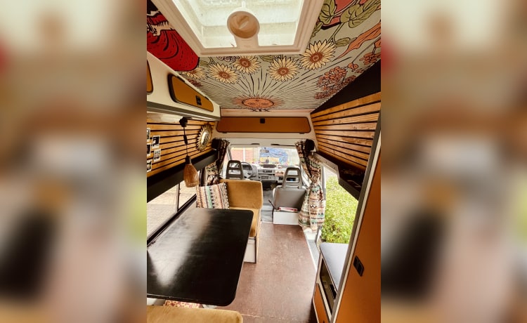 Tina – Rétro Hippie Ford Transit Camper Essence