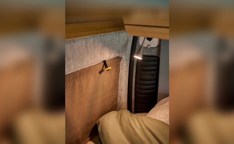 - voor de uitslapers – Camper bus modulare con tetto sollevabile per 4 persone