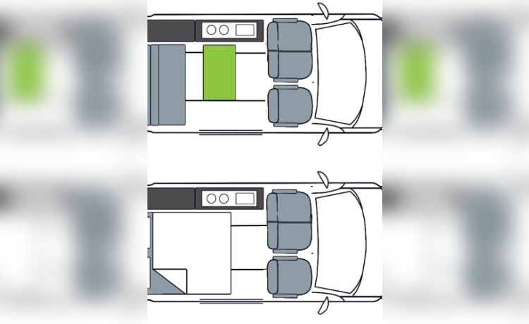 4 berth Peugeot campervan from 2022