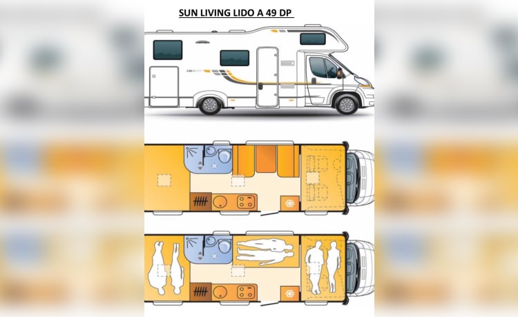 6 berth Sun Living A49DP