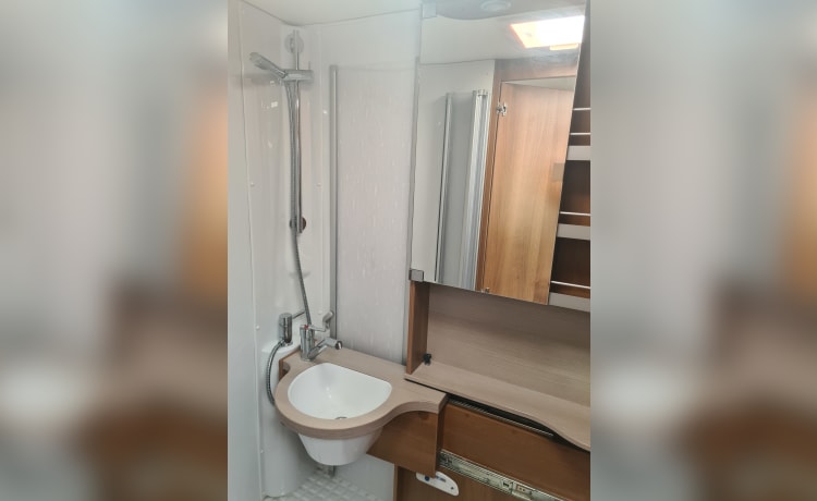 Bel camper autobus Chausson con letto lungo