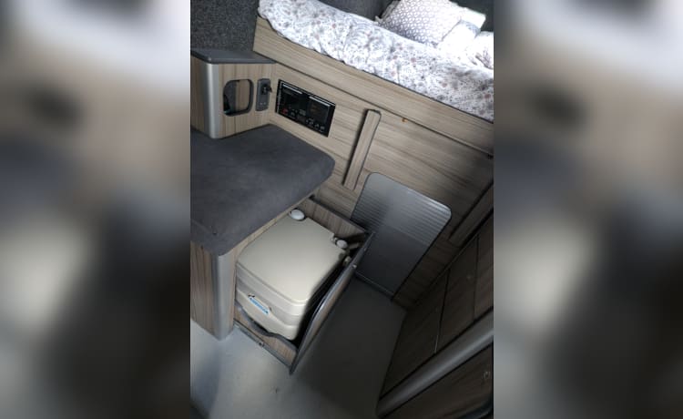 Iris – 4/5 slaapplaatsen Volkswagen crafter campervan 2019