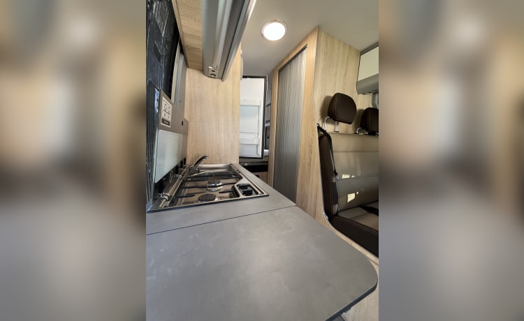 Clever Celebration  – New campervan 4 persons lifting roof