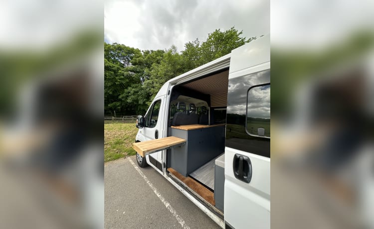 Fiat-camper met 2 slaapplaatsen uit 2016