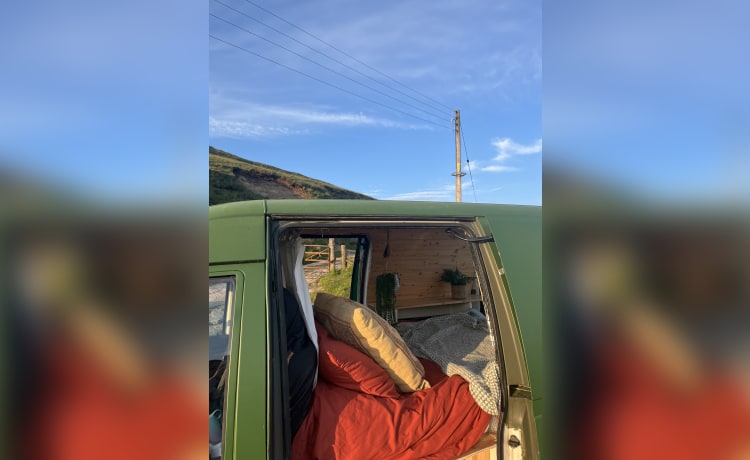 Olive – Fiat-camper met 3 slaapplaatsen uit 2005