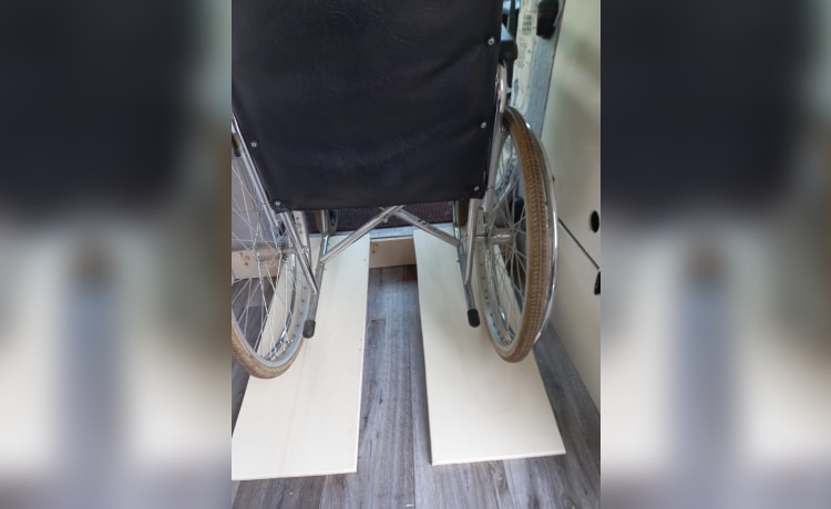 Invalide camper, hond toegestaan!  – Geschikt voor invalide  Opel bakwagen uit 2013