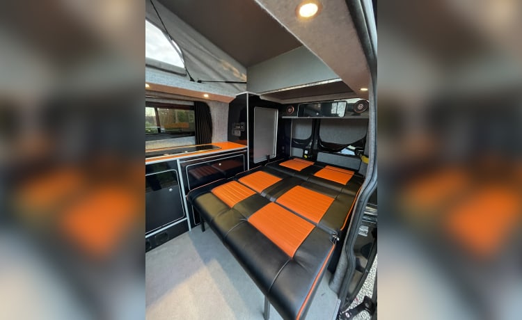 4-berth Ford Transit Custom Campervan (2015) with pop-top roof