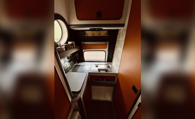 Tina – Camper Ford Transit retrò hippie a benzina