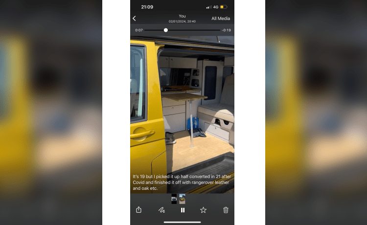 Goldbug – 4-persoons Volkswagen campervan uit 2019