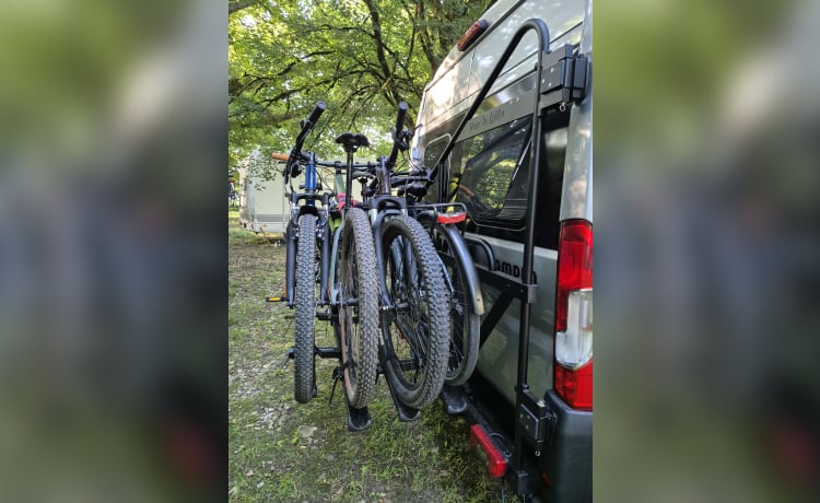 Campeo roadrunner with bicycle rack 