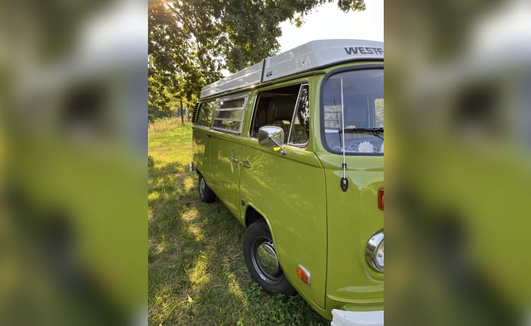 Joyo – Direct het gevoel van vrijheid en vakantie! 4p Volkswagen T2 uit 1976 