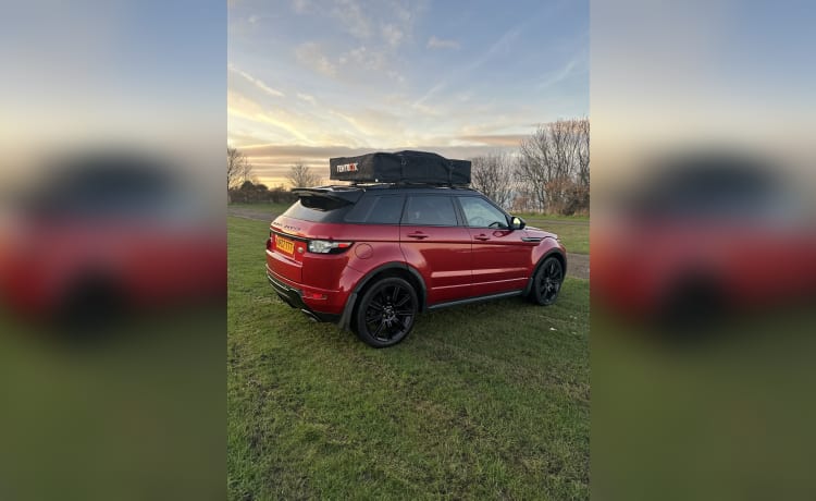 Dora the explorer  – Land Rover Evoque with tentbox (4people)