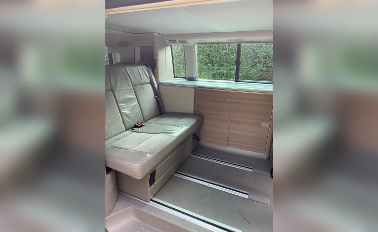 Romy – Camper a 4 posti letto di qualità costruito in fabbrica dalla VW California