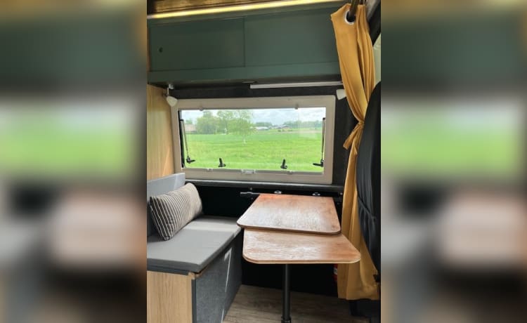 Heunie 1 – Beautiful bus camper with 2 longitudinal beds